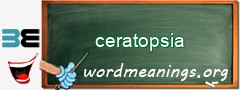 WordMeaning blackboard for ceratopsia